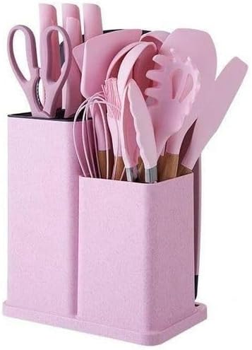 19-Piece Silicone Multipurpose Kitchen Utensil Set with Holder