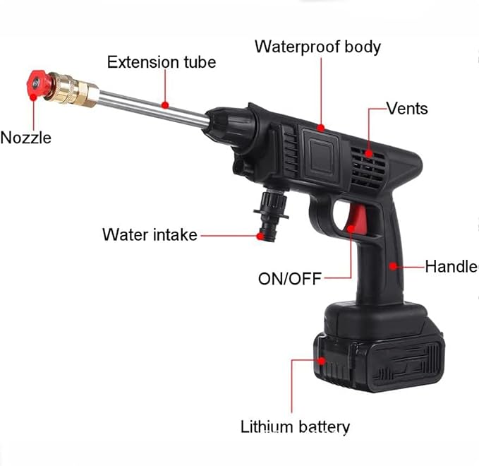 Portable Cordless High-Pressure Washer – 21V Lithium Power