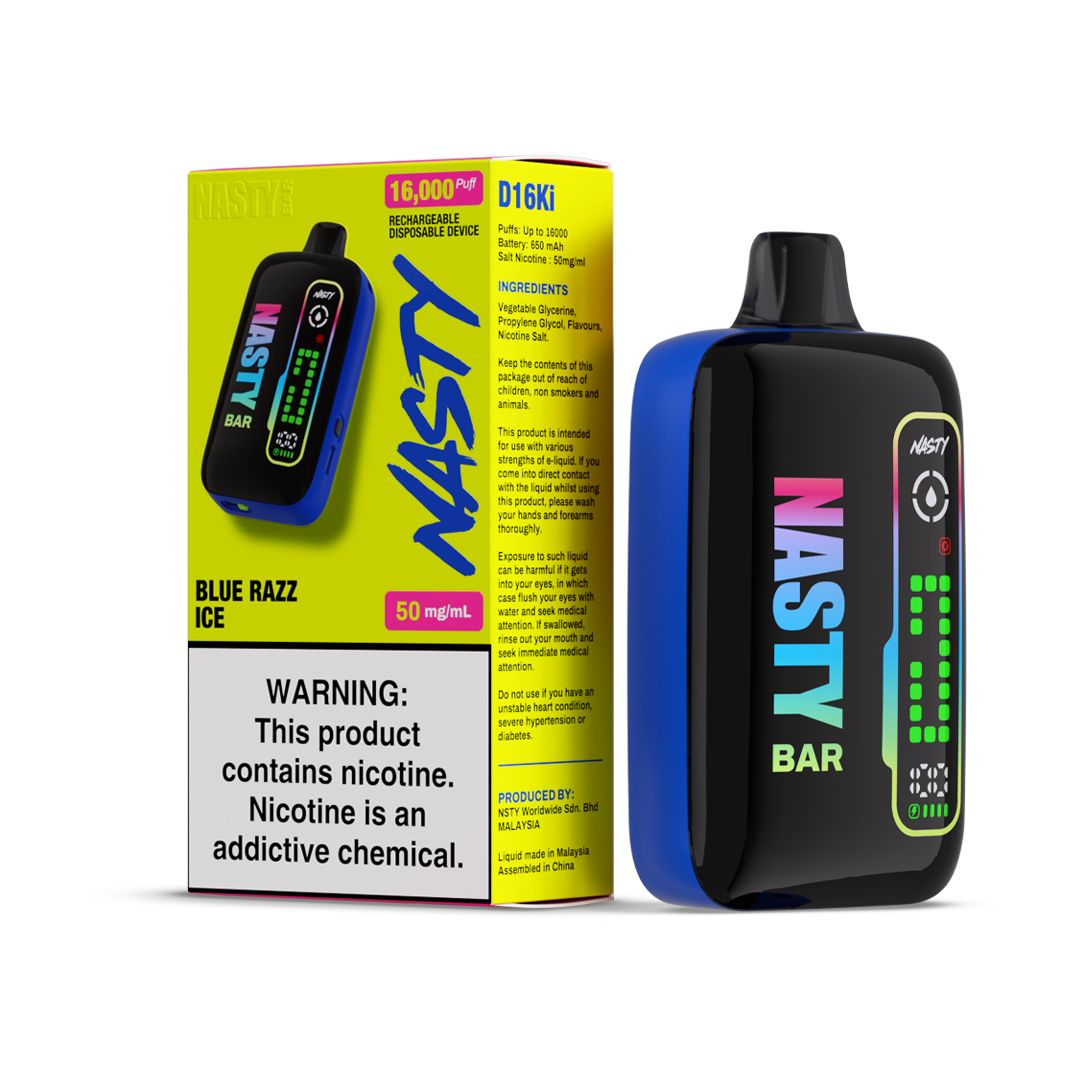 Nasty Bar Disposable 16000 Puffs - Blue Razz Ice (50mg)