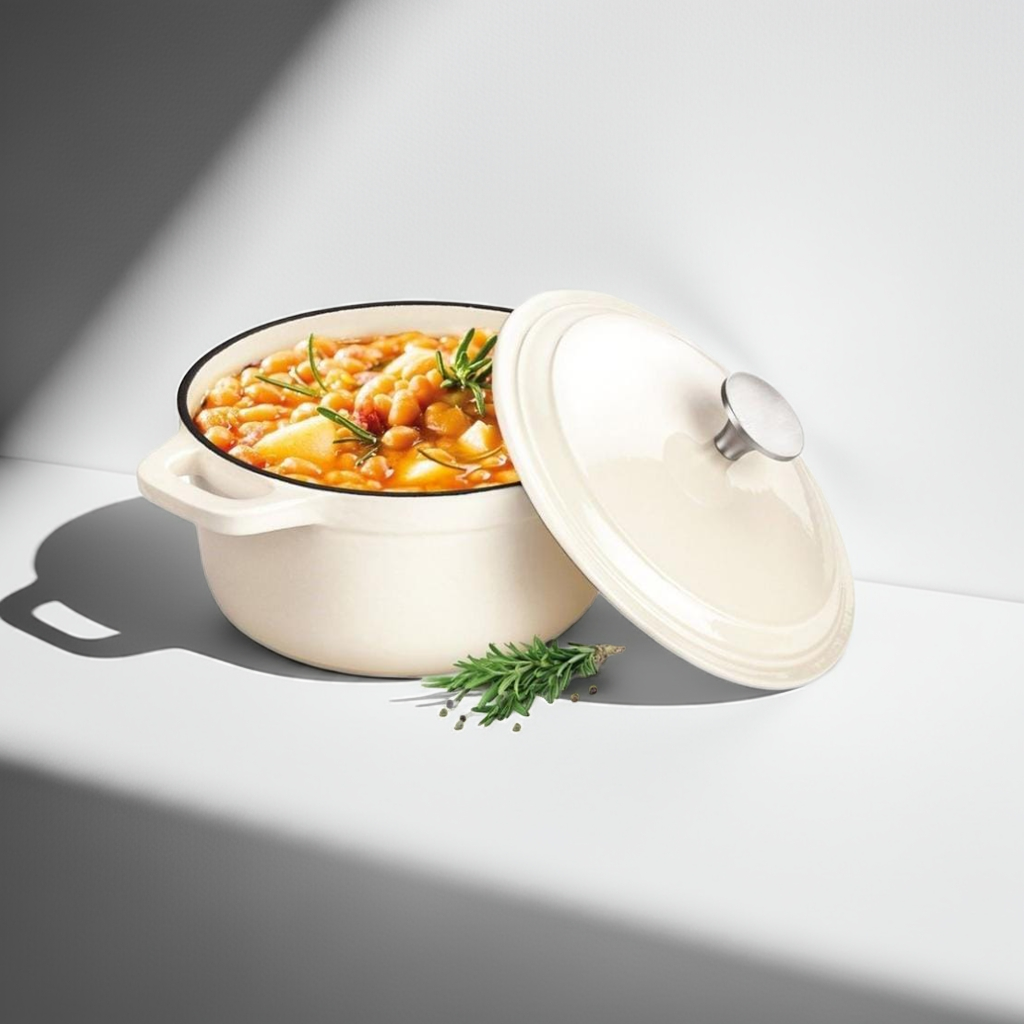 7-Piece Cast Iron Dutch Oven Cookware Set – Oven Safe, Non-Stick, Multi-Size