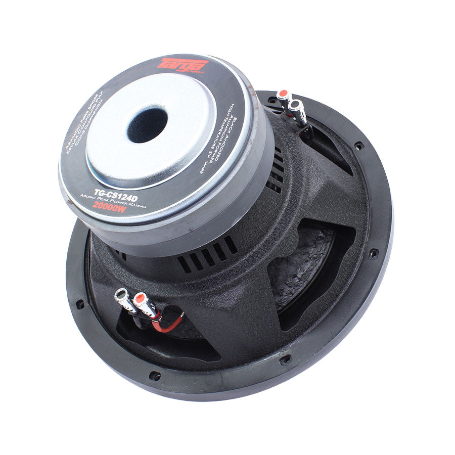 Targa TG-CS124D 12″ Subwoofer – 4 Ohm Dual Voice Coil (Black)