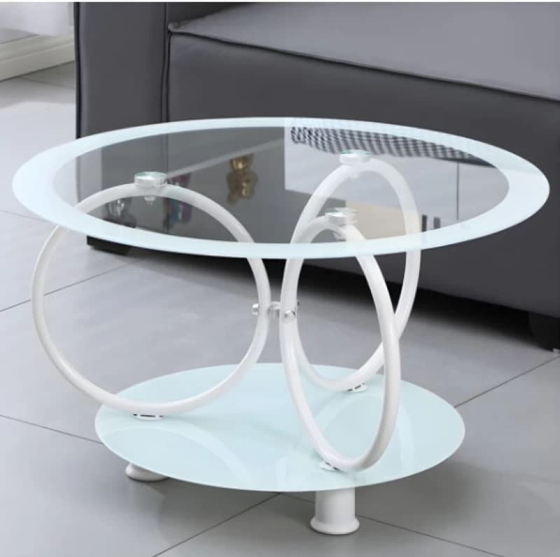 Round Shaped Glass Top Coffee Table