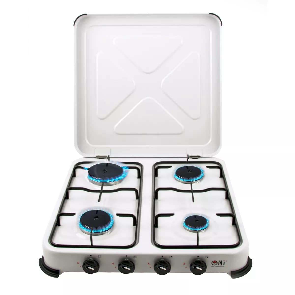 Aruif Portable Gas Stove – 4 Burner Camping Cooker Cooktop with LPG Burner Cover