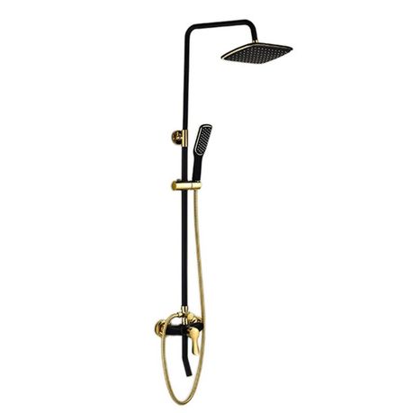 Bath Shower System with Wall-Mounted Rain Shower