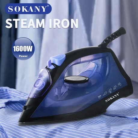 Sokany 1600W Steam Iron – 190ml Water Tank | Model: SK-11004