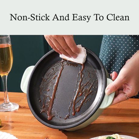 Round Electric Grill Pan – Non-Stick, Portable Cooker