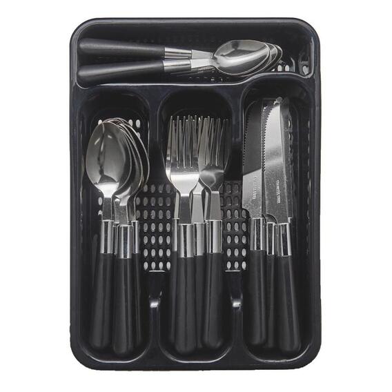 24 Pce Plain Handle Cutlery Set
