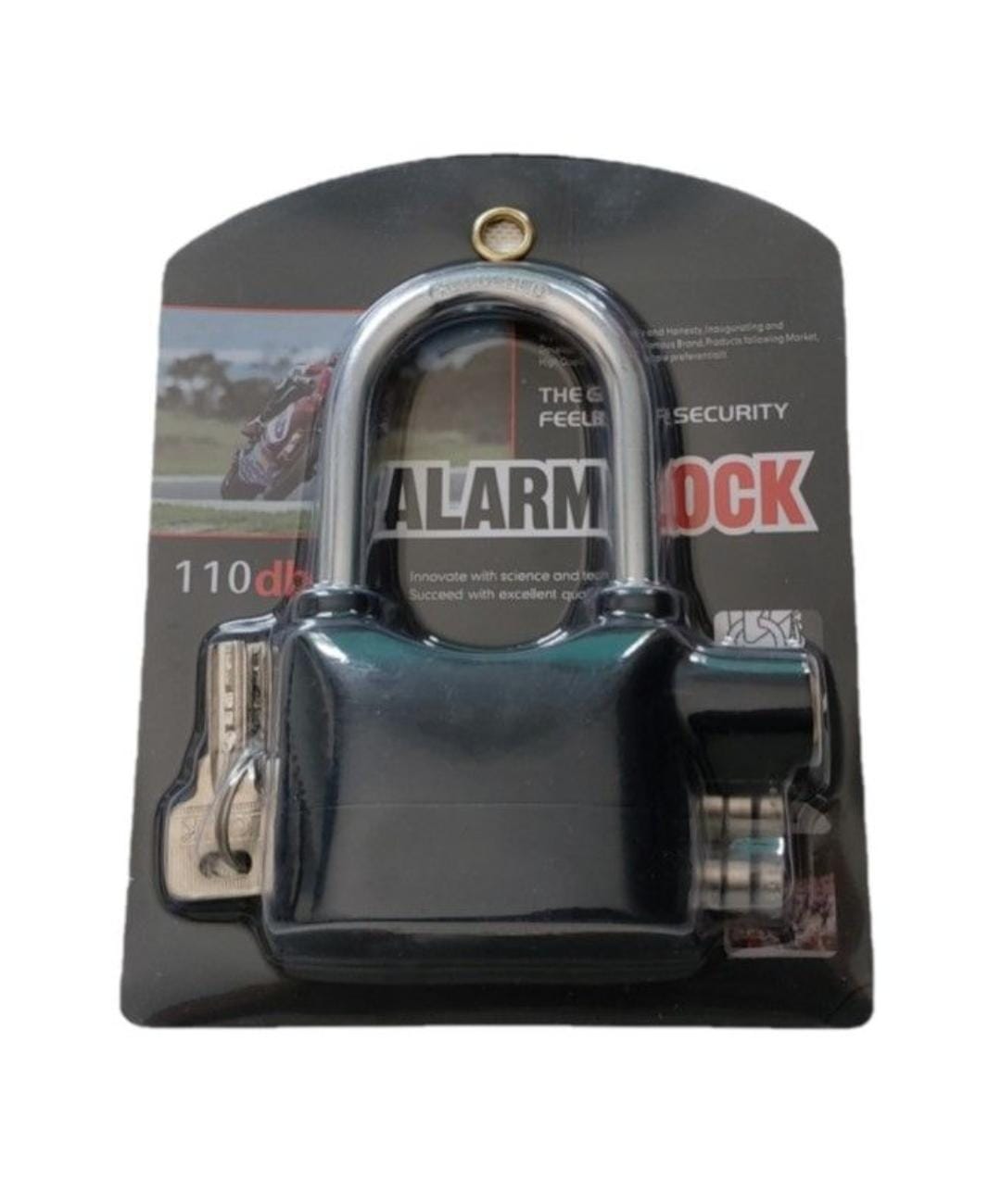 110dB Anti-Theft Alarm Padlock – Long Shackle
