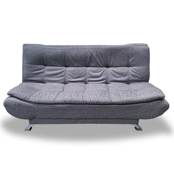 Charcoal Grey Armless 3-Seater Sleeper Sofa – Convertible Couch Bed