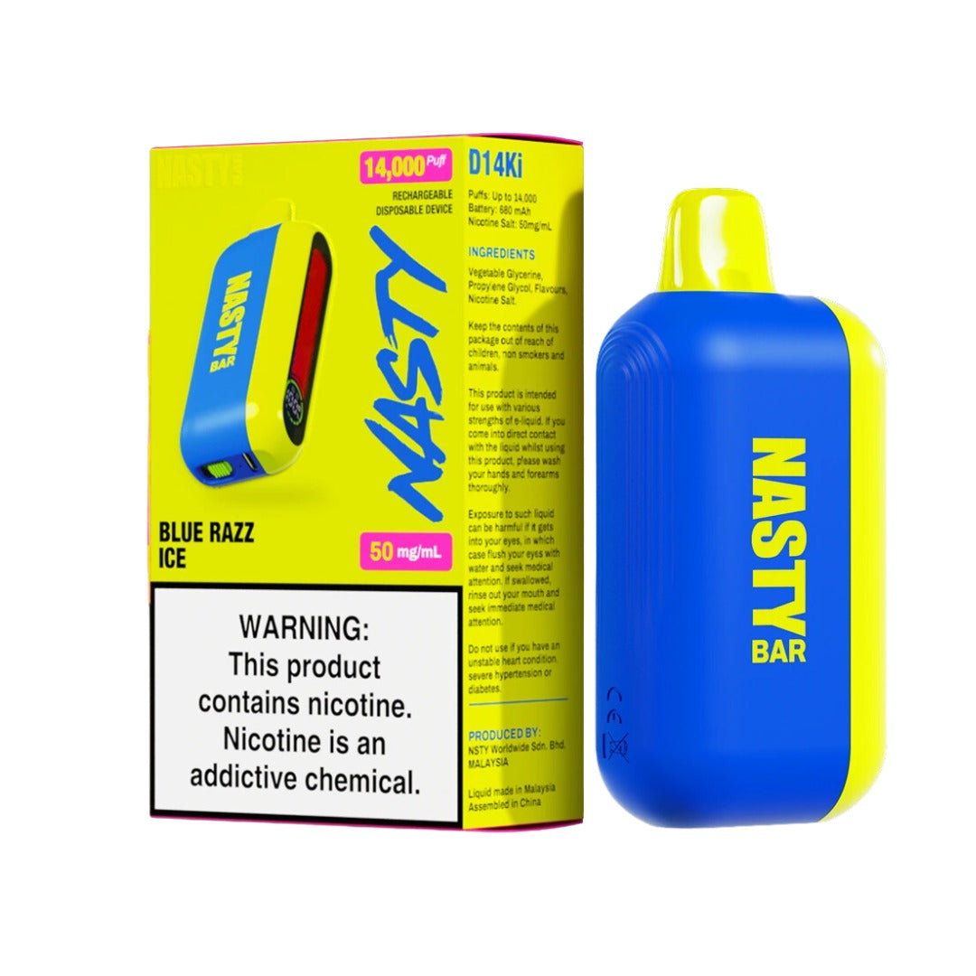 Nasty Bar Disposable 14000 Puffs - Blue Razz Ice (50mg)