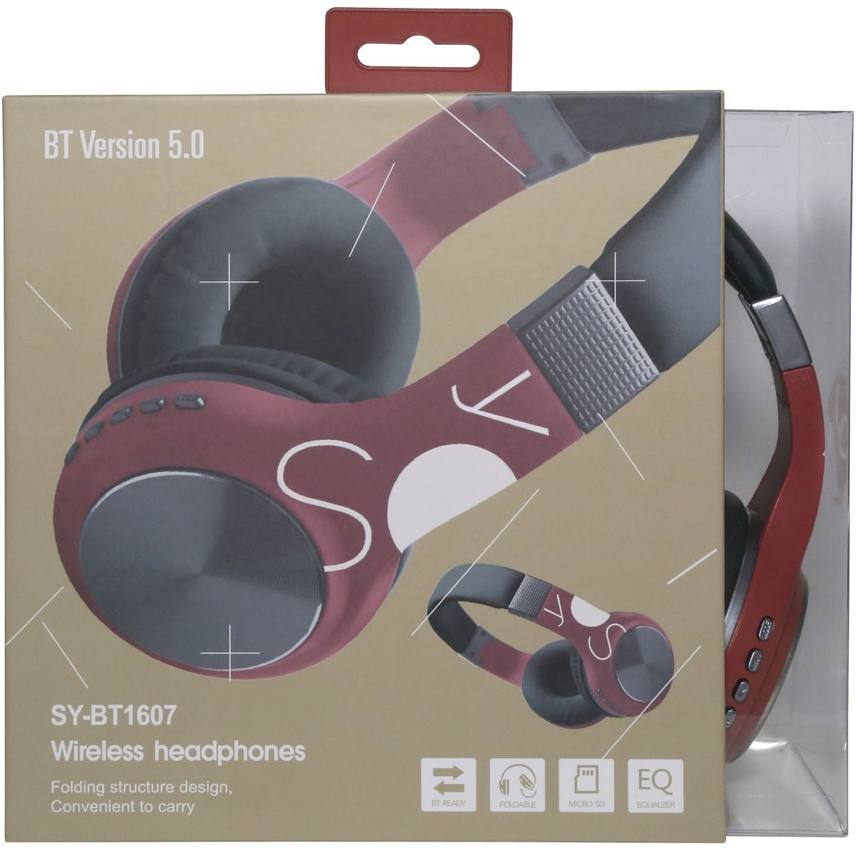 Soul Tech SY-BT1607 Wireless Foldable Headphones – Cherry Black