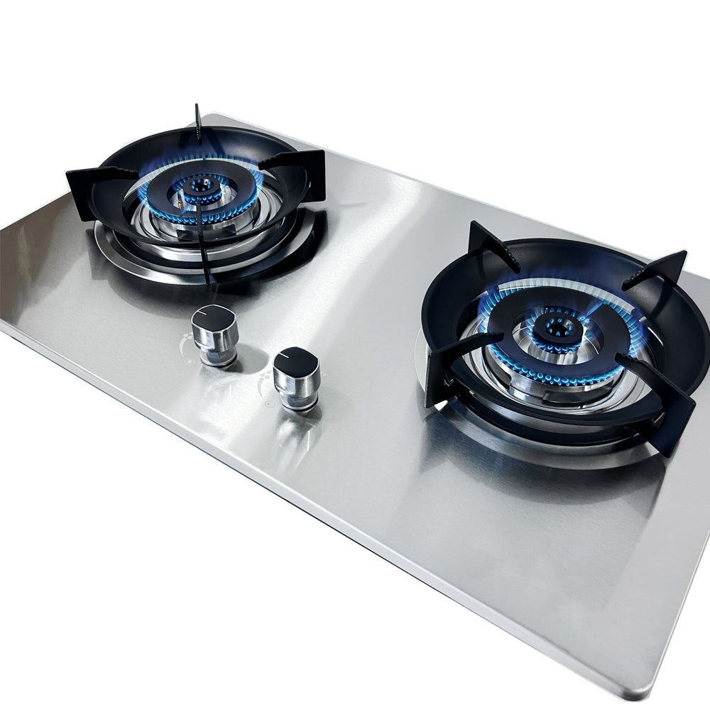 XMY RH-6003 Stainless Steel Built-In Gas Hob – 2 Burner