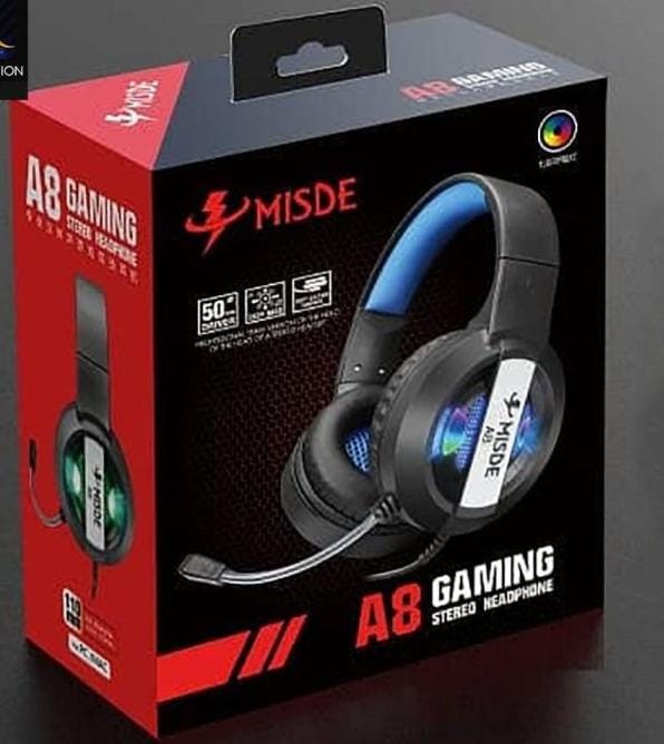 MISDE A8 Wired Gaming Headset with Microphone and LED Lighting