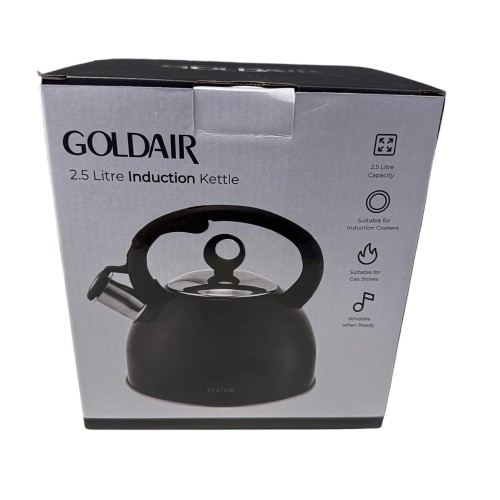 Goldair GGIK-2500B 2.5L Whistling Kettle – Black