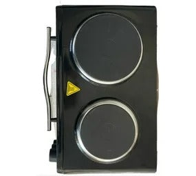 Condere 26L Electric Oven with Dual Hob Set – Black, Adjustable Temperature