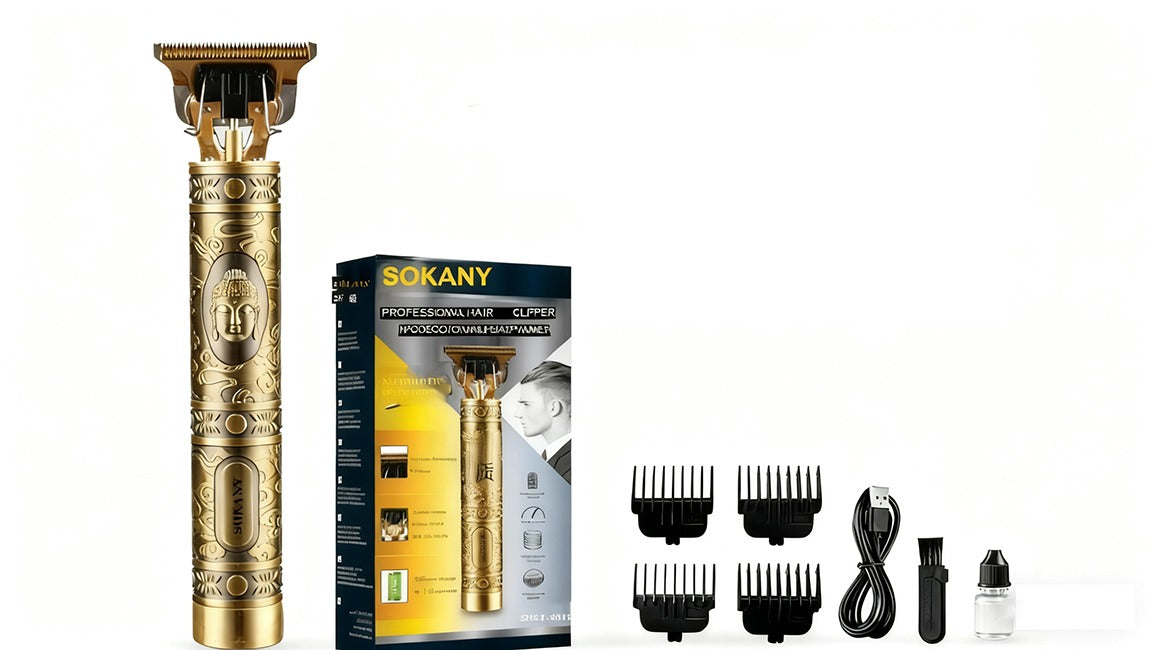 Sokany SK-LF-9981 Retro Hair Clipper – USB Rechargeable Trimmer