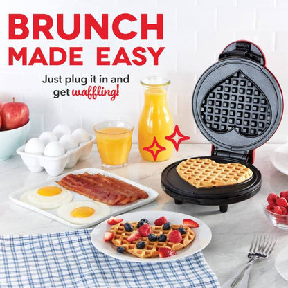 Mini Waffle Maker – Heart Shape (350W, Model WQ-603B)