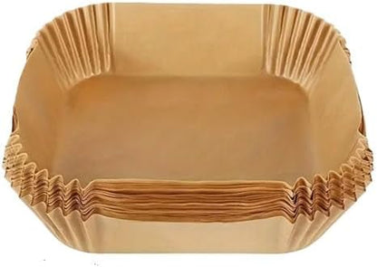 Air Fryer Liners – 200 mm × 45 mm, Food-Grade Double-Sided Silicone Paper, Pack of 50