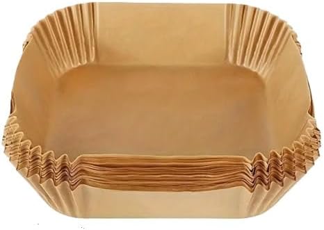 Air Fryer Liners – 200 mm × 45 mm, Food-Grade Double-Sided Silicone Paper, Pack of 50