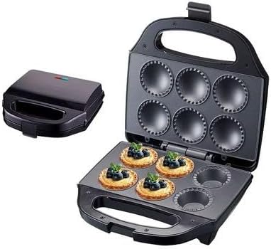 Sokany SK-08133 Mini Pie & Quiche Maker – 6-Cup, Non-Stick, Electric, Black