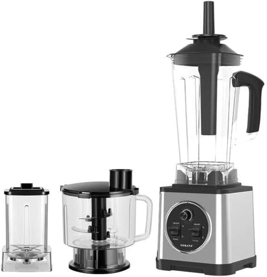 Sokany SK-03034 3-in-1 Stainless Steel Blender – 6000W, 2.5L