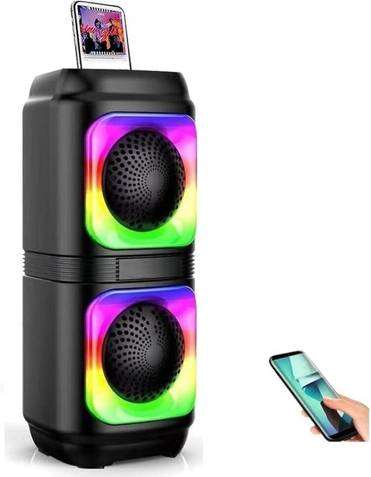 iStar ICS-2403 Portable Bluetooth Speaker with RGB Lights & Phone Holder