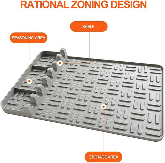 Silicone Grill Side Shelf Mat – Nonstick, Heat-Resistant BBQ Tool Mat