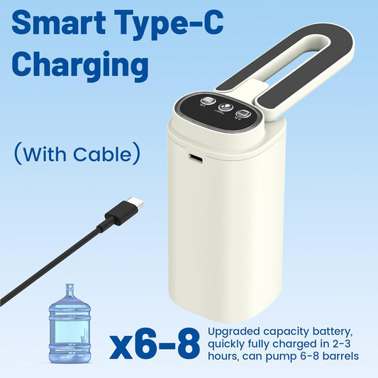 Portable Electric Water Dispenser for 5-Gallon Bottles – Rechargeable & Collapsible