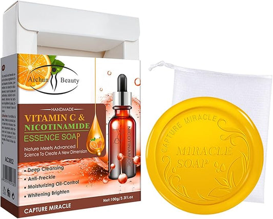 Aichun Beauty Handmade Essence Soap – Deep Cleansing & Moisturising – 100 ml (Vitamin C & Nicotinamide)