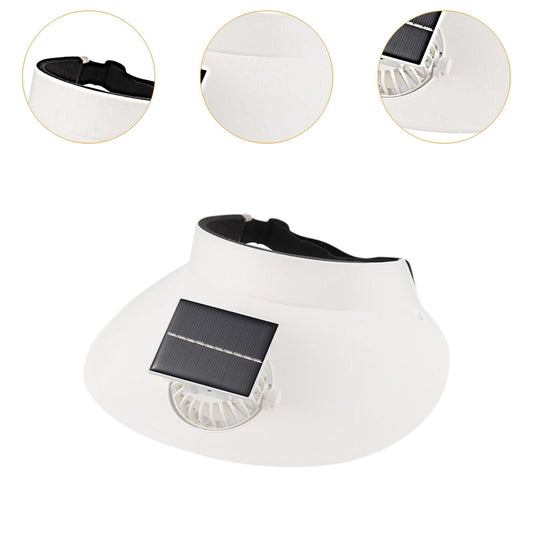 Sun Visor Hat with Fan – Adjustable Outdoor Solar Fan Hat for Camping and Travel