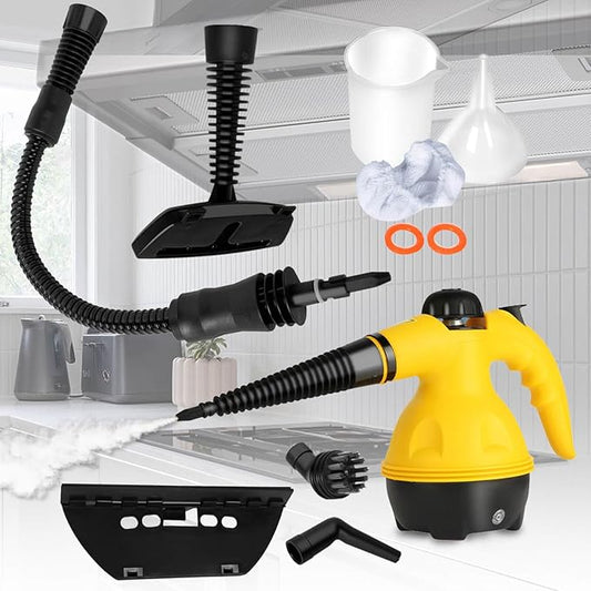 HCCTWOOW 2500W Handheld Steam Cleaner – High Pressure, Fast Heating, Portable Steamer for Home Cleaning (Yellow)