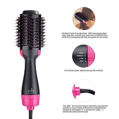 3-in-1 Hair Dryer, Volumizer & Styler with Ceramic Heater – All-in-One Blowout Brush