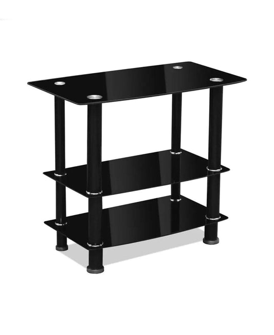 Black Glass TV Stand