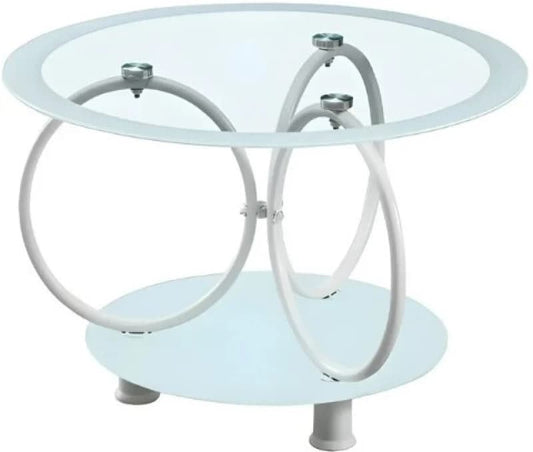 Round Shaped Glass Top Coffee Table