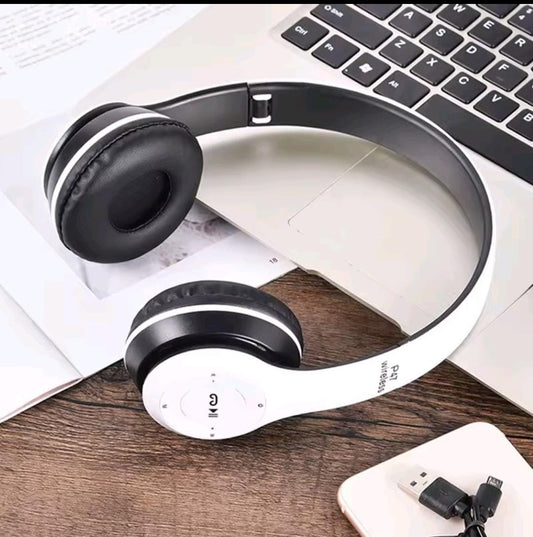 P47 Wireless Bluetooth Headphones – Foldable Over-Ear with Mic & Memory Card Support