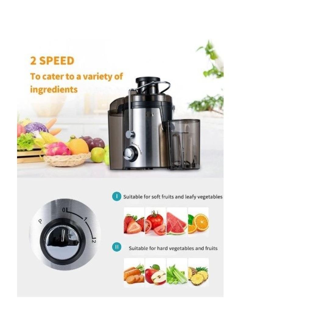 Sokany Dual Speeds Stainless Steel Juice Extractor Machine SK-03033 - 800W