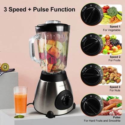 Sokany 450W Multi-Purpose Blender with 3 Speed Adjustment & Pulse Function