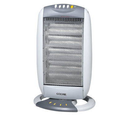 Goldair GHH3000A 3 Bar Halogen Heater – 1200W, White