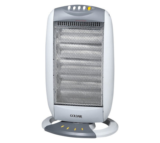 Goldair GHH3000A 3 Bar Halogen Heater – 1200W, White