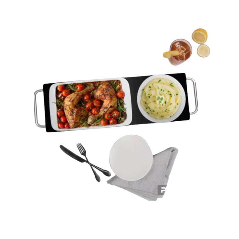 Condere Long Electric Hot Tray – Stainless Steel & Glass