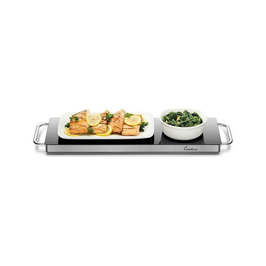 Condere Long Electric Hot Tray – Stainless Steel & Glass