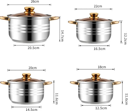 Condere CDH-001A Non-Stick Coated Stainless Steel Cookware Set