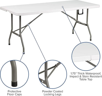 Rectangular Plastic Folding Event Table – Durable, Portable & Perfect for Any Occasion