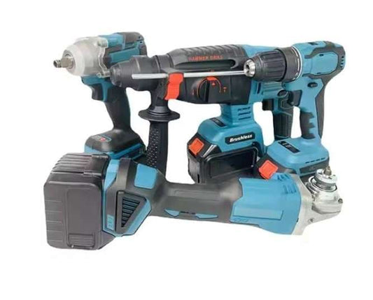 98V Cordless Power Tool Kit with Dual Battery