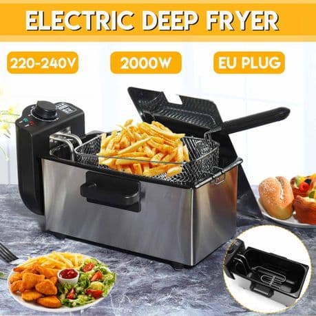 Sokany 2000W Deep Fryer Stainless Steel - 3.5L