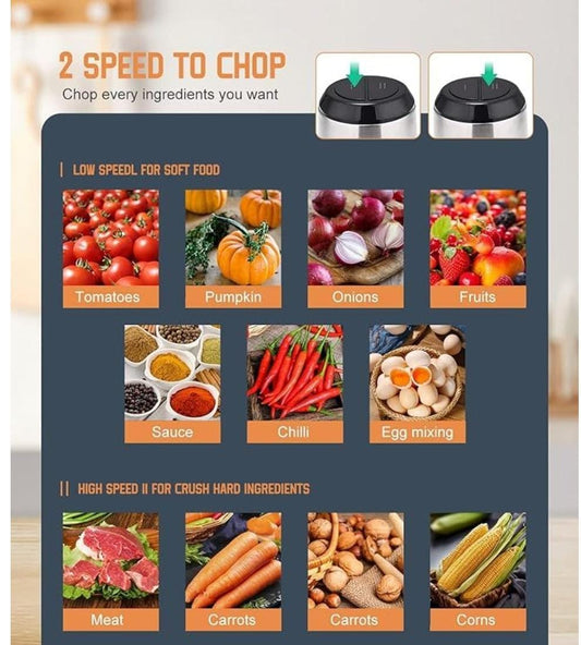 2L Stainless Steel Electric Food Grinder