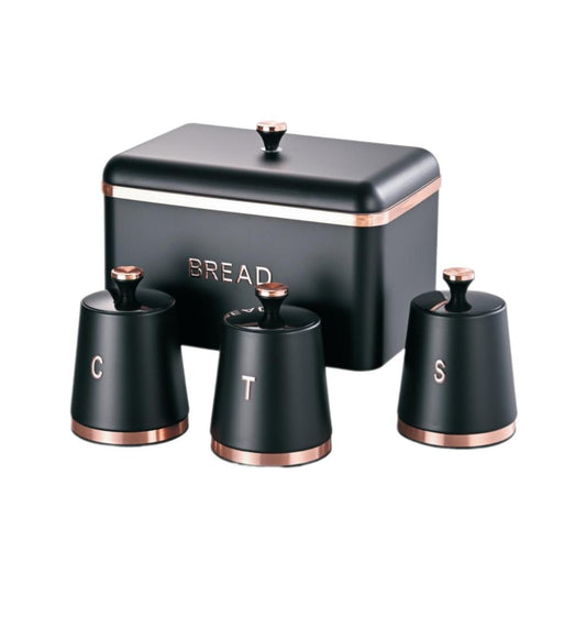 Royal Homeware Monza Collection 4pc Breadbin Set