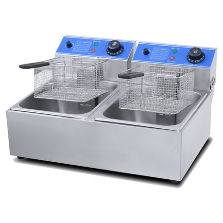 Condere 6L + 6L Stainless Steel Double Tank Electric Deep Fryer