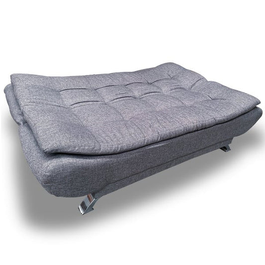 Charcoal Grey Armless 3-Seater Sleeper Sofa – Convertible Couch Bed