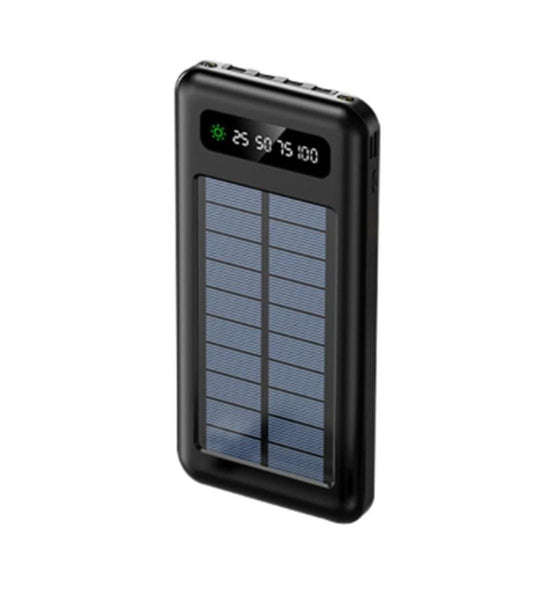 Solar Powered Self-Charging Powerbank 20000mAh – Black